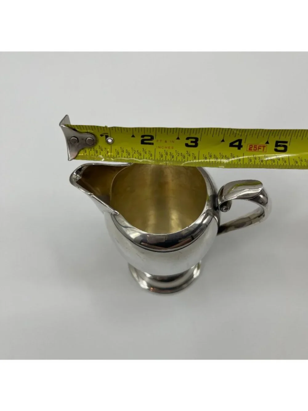 Gorham Vintage Silverplate 3/4 Pint Creamer Pitcher YC474 5.5 Inch No Monogram